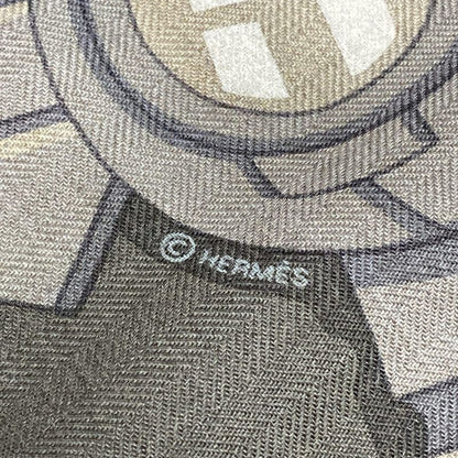 Hermes Scarf Carré H Black Horse Reality Horse Reality Silk