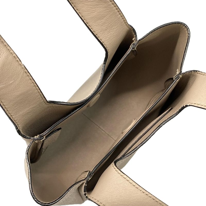 Prada Tote Leather Mini Handbag 1ba349 Pink Beige Leather