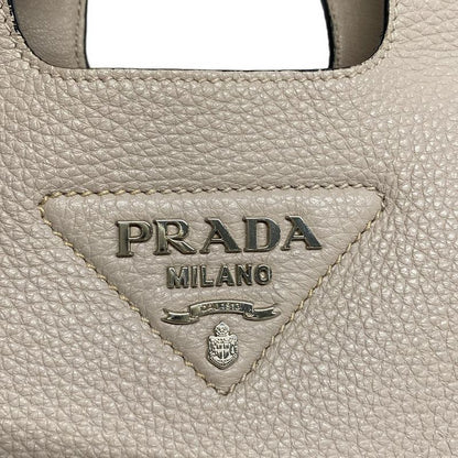 Prada Tote Leather Mini Handbag 1ba349 Pink Beige Leather