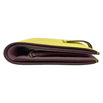 Hermes Bifold Wallet Bearn Compact Verso Lime X Mauve Silvestre New Shape
