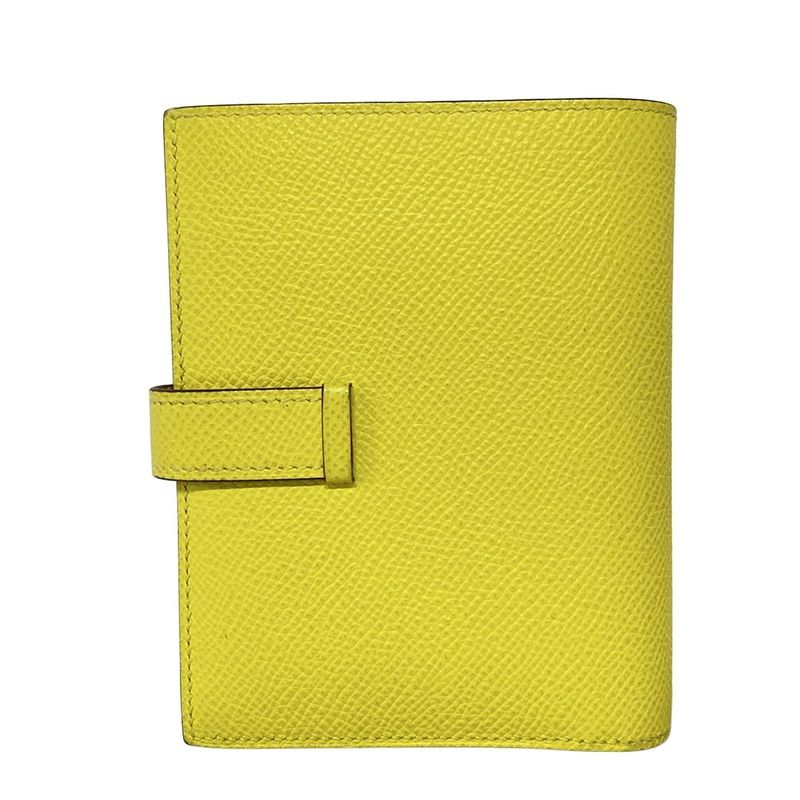 Hermes Bifold Wallet Bearn Compact Verso Lime X Mauve Silvestre New Shape