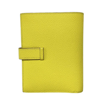 Hermes Bifold Wallet Bearn Compact Verso Lime X Mauve Silvestre New Shape