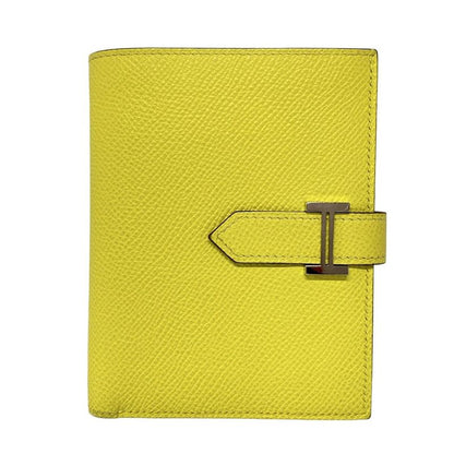 Hermes Bifold Wallet Bearn Compact Verso Lime X Mauve Silvestre New Shape