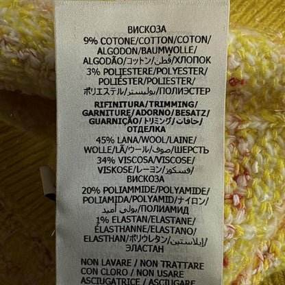 Gucci Short Sleeved Sweater Size S Women - 749026 Yellow X Pink X Multi Lame GG