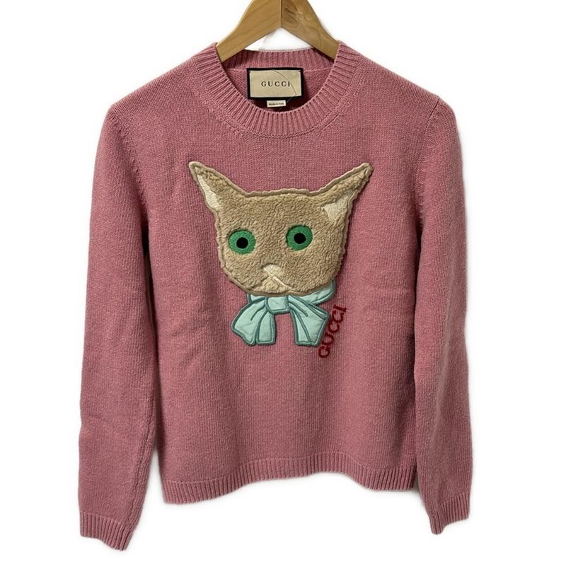 Gucci Long Sleeve Sweater Size XS Women's - 662173 Pink X Beige X Multi Cat