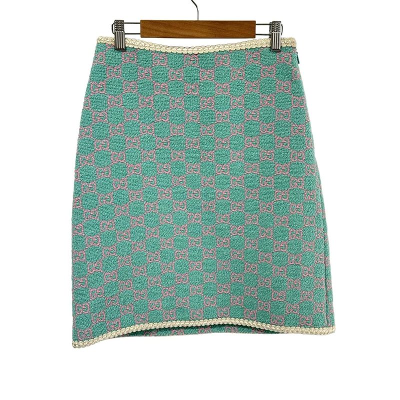 Gucci Skirt Size 38 S Women - 584858 Light Green And Pink Knee Length 2019 GG
