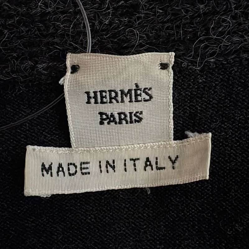 Hermes Cardigan Size 34 S Women - Dark Gray Long Sleeves Alpaca Blend