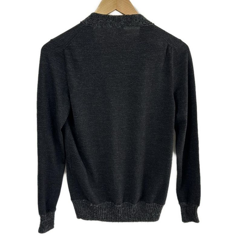 Hermes Cardigan Size 34 S Women - Dark Gray Long Sleeves Alpaca Blend