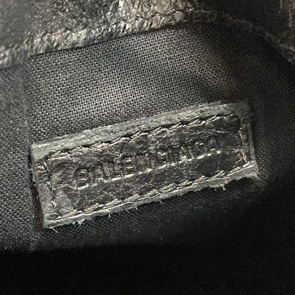 Balenciaga Shoulder Bag Explorer Pouch Strap 532298 Black Mini Bag Leather