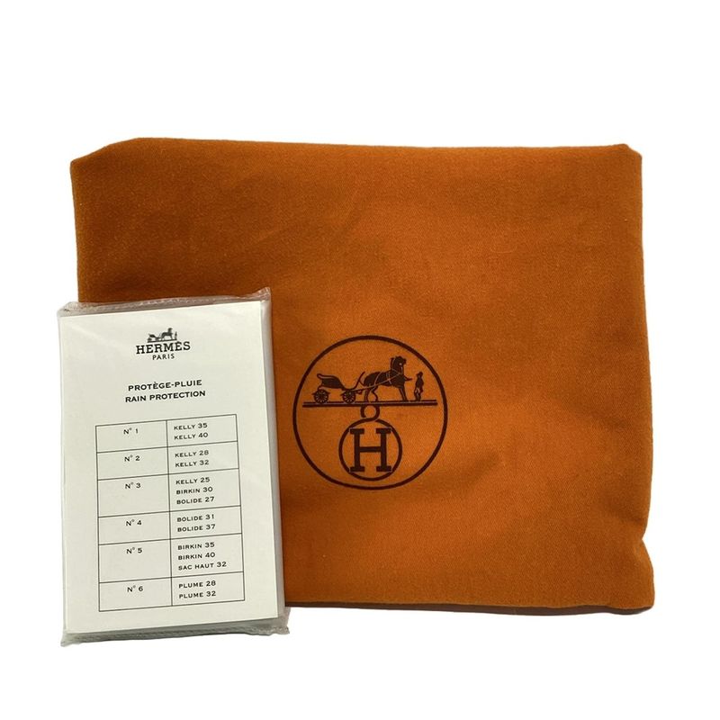 Hermes Plume 32 Chocolat And Khaki Silver Hardware Bi-color Handbag