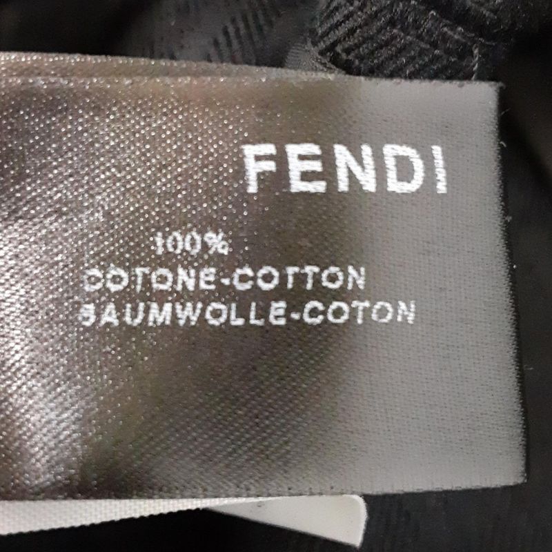 Fendi Pants Size 42 M Women - Black Full Length Zucca Pattern