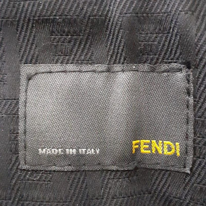 Fendi Pants Size 42 M Women - Black Full Length Zucca Pattern