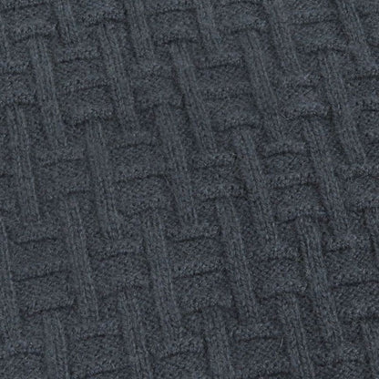 Hermes 100% Cashmere H-Pattern Knitting Total Pattern Long Sleeves