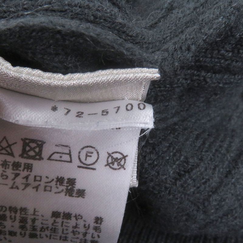 Hermes 100% Cashmere H-Pattern Knitting Total Pattern Long Sleeves