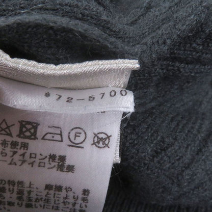 Hermes 100% Cashmere H-Pattern Knitting Total Pattern Long Sleeves