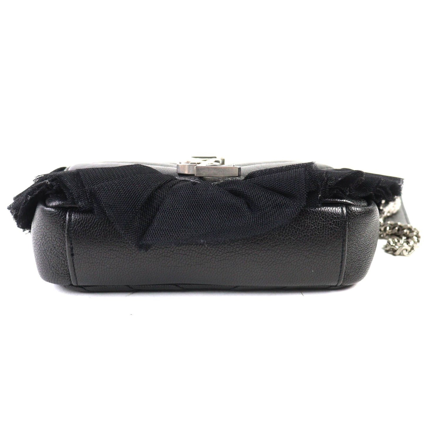 Excellent Condition Saint Laurent Paris 405328 Classic Baby Chain Leather