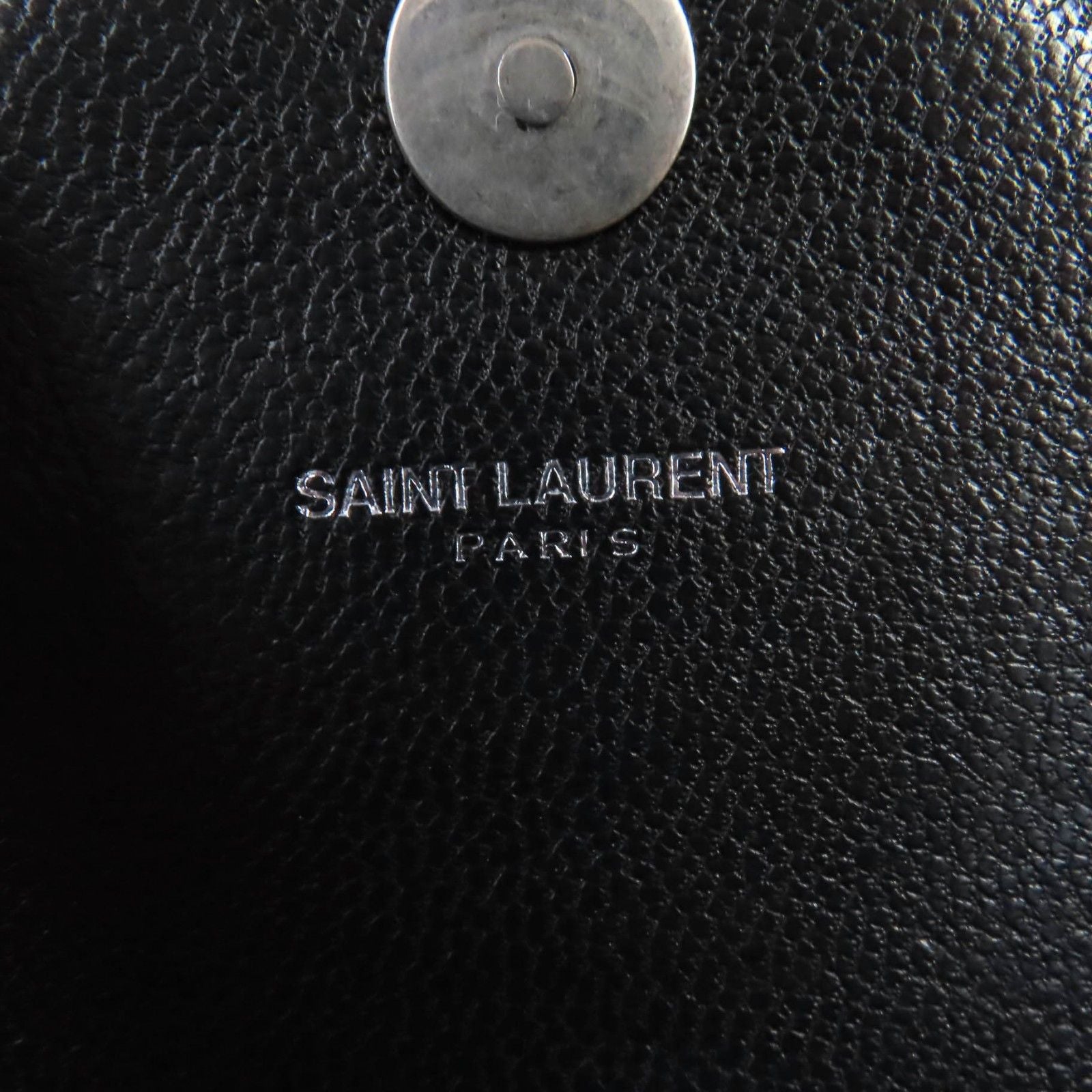 Excellent Condition Saint Laurent Paris 405328 Classic Baby Chain Leather