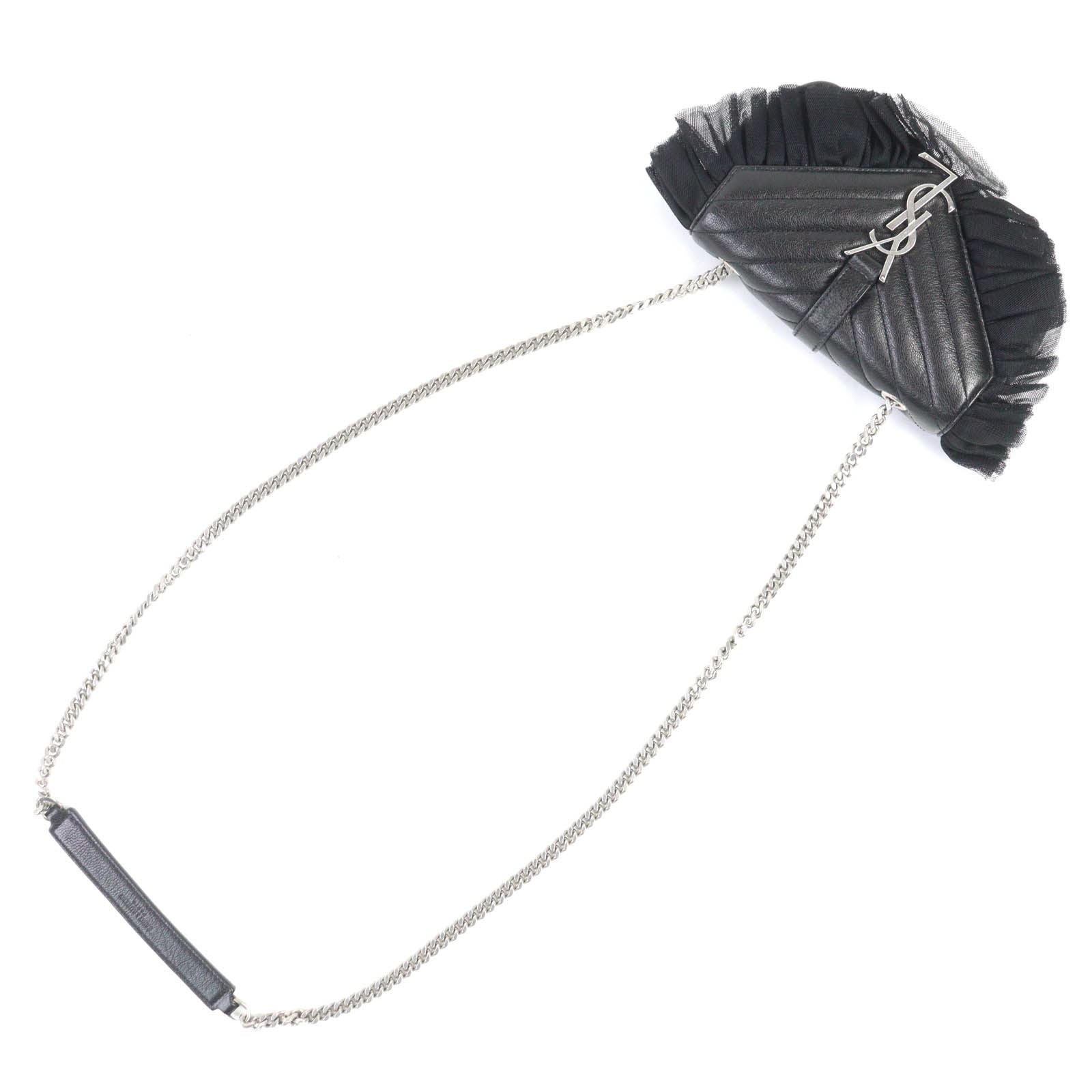 Excellent Condition Saint Laurent Paris 405328 Classic Baby Chain Leather