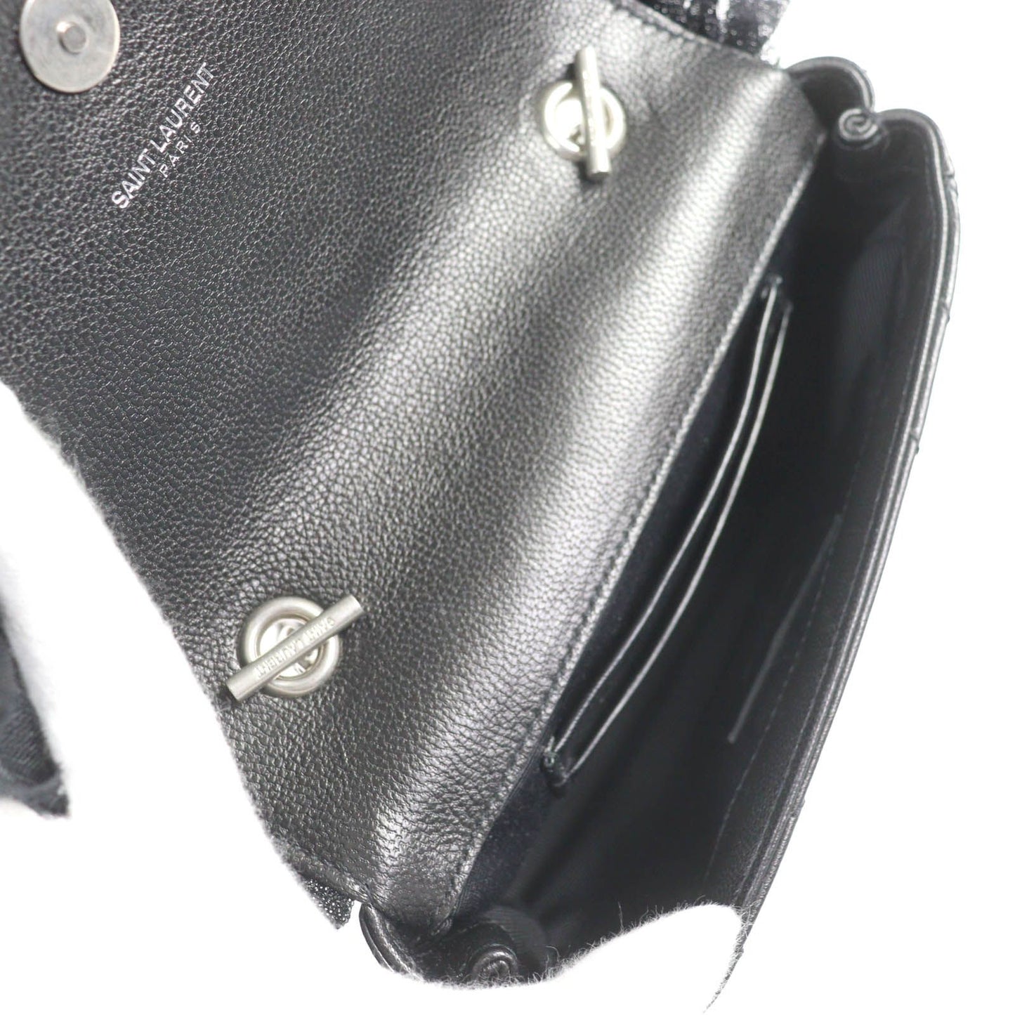 Excellent Condition Saint Laurent Paris 405328 Classic Baby Chain Leather