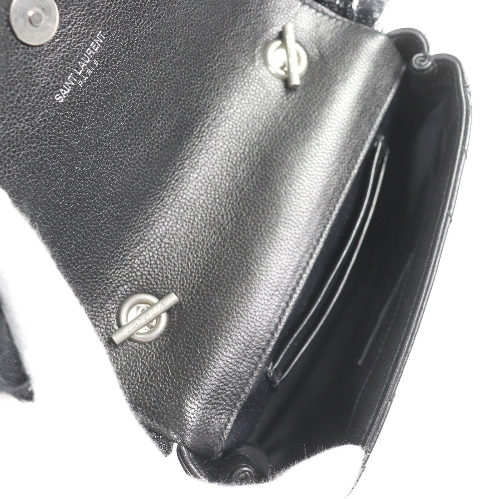 Excellent Condition Saint Laurent Paris 405328 Classic Baby Chain Leather