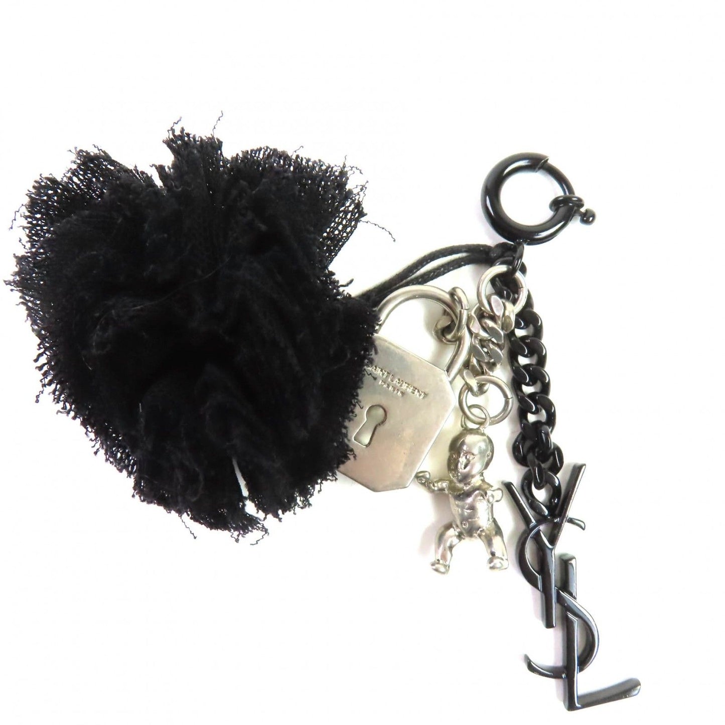 Excellent Condition Saint Laurent Paris 405328 Classic Baby Chain Leather