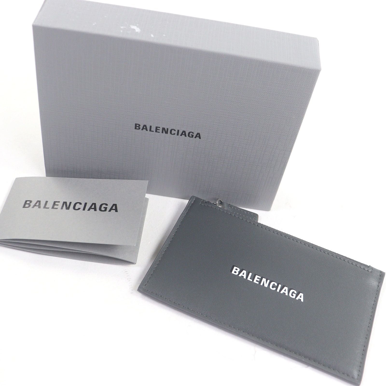 Excellent Condition Balenciaga 594311 Logo Leather Zip