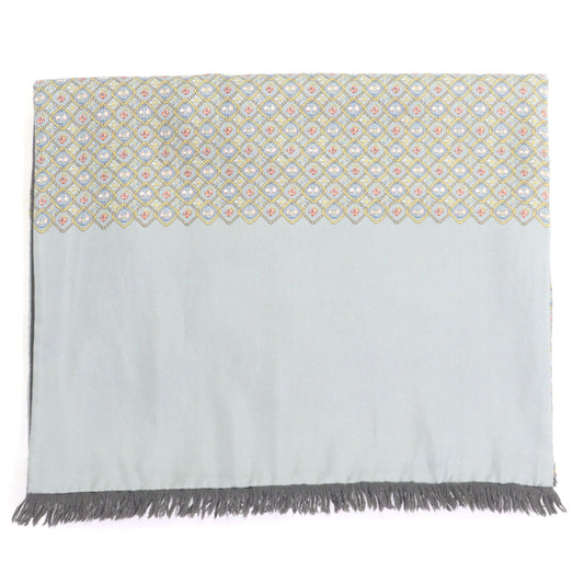 Excellent Condition Hermes Silk Angora All Over Pattern with Fringes