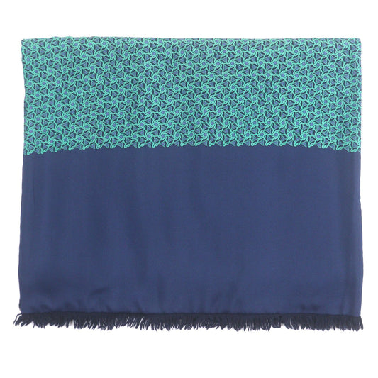 Excellent Condition Hermes Silk Angora All Over Pattern with Fringe