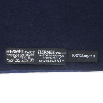 Excellent Condition Hermes Silk Angora All Over Pattern with Fringe