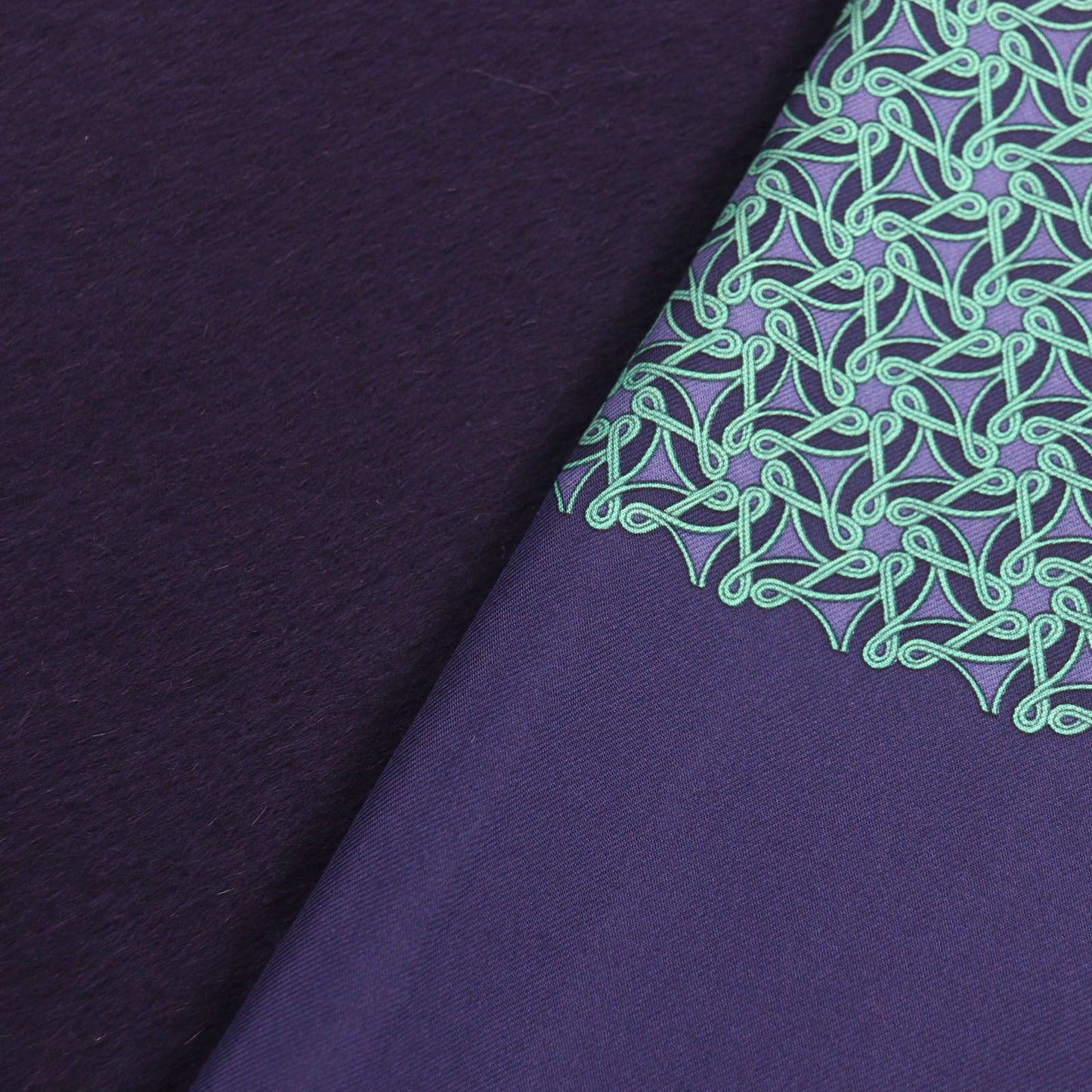 Excellent Condition Hermes Silk Angora All Over Pattern with Fringe