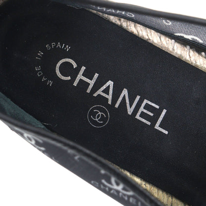 Excellent Condition Chanel G34673 Mesh Leather Cocomark Mesh Espadrilles