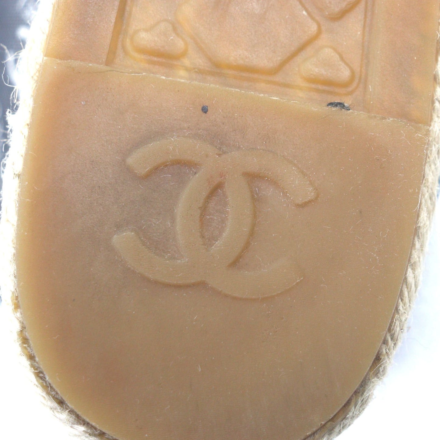 Excellent Condition Chanel G34673 Mesh Leather Cocomark Mesh Espadrilles