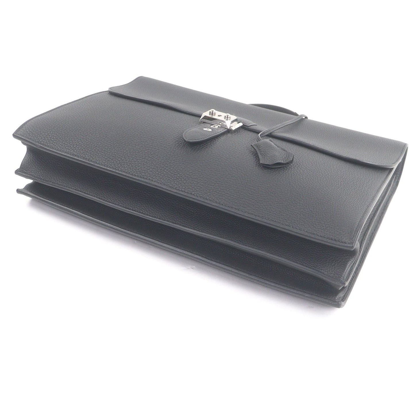 Excellent Condition Hermes Sac À Depeche 38 Togo Silver Hardware