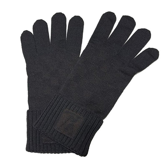 Louis Vuitton Gloves Damier Men's Gompti Damier M74430 Marron Wool