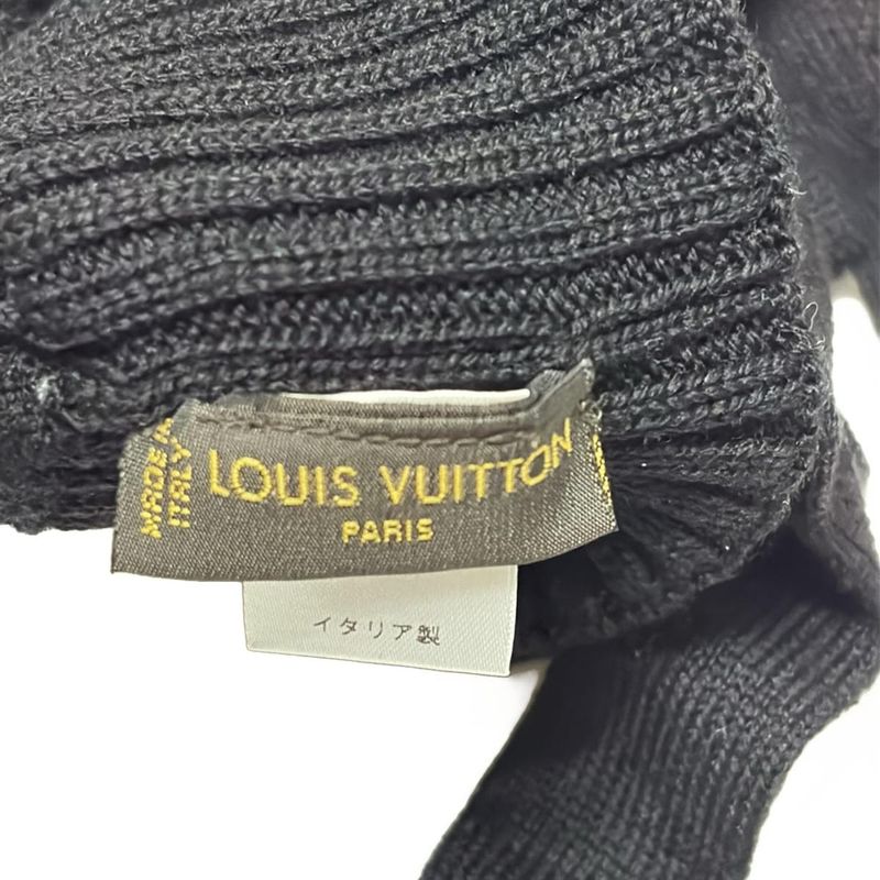 Louis Vuitton Gloves Damier Men's Gompti Damier M74430 Marron Wool