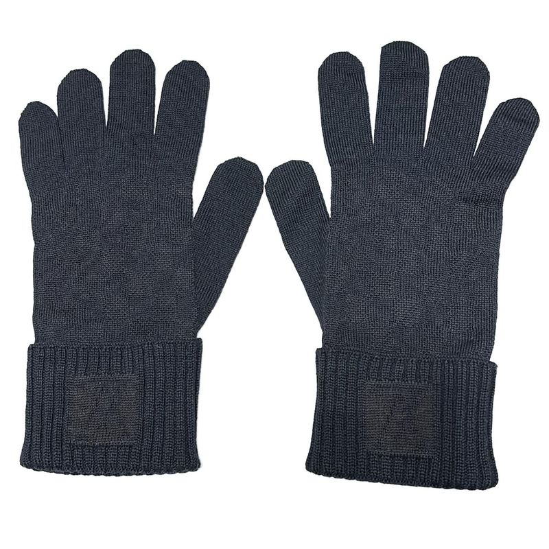 Louis Vuitton Gloves Damier Men's Gompti Damier M74430 Marron Wool