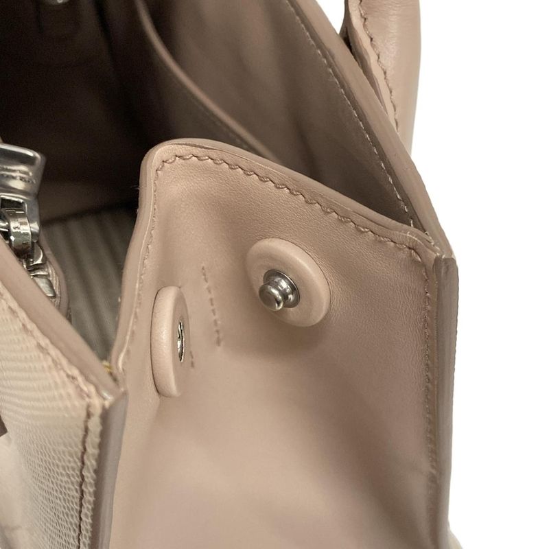 Prada Monochrome Tote Bag Pink Beige Robot Leather