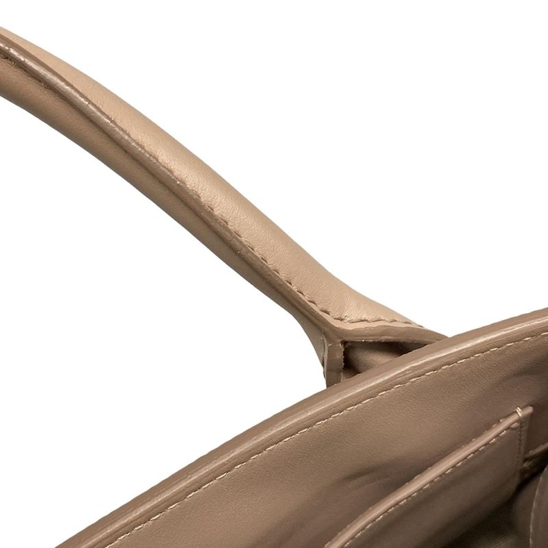 Prada Monochrome Tote Bag Pink Beige Robot Leather