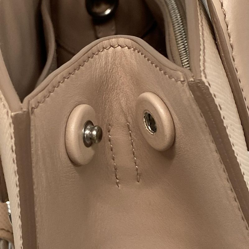 Prada Monochrome Tote Bag Pink Beige Robot Leather
