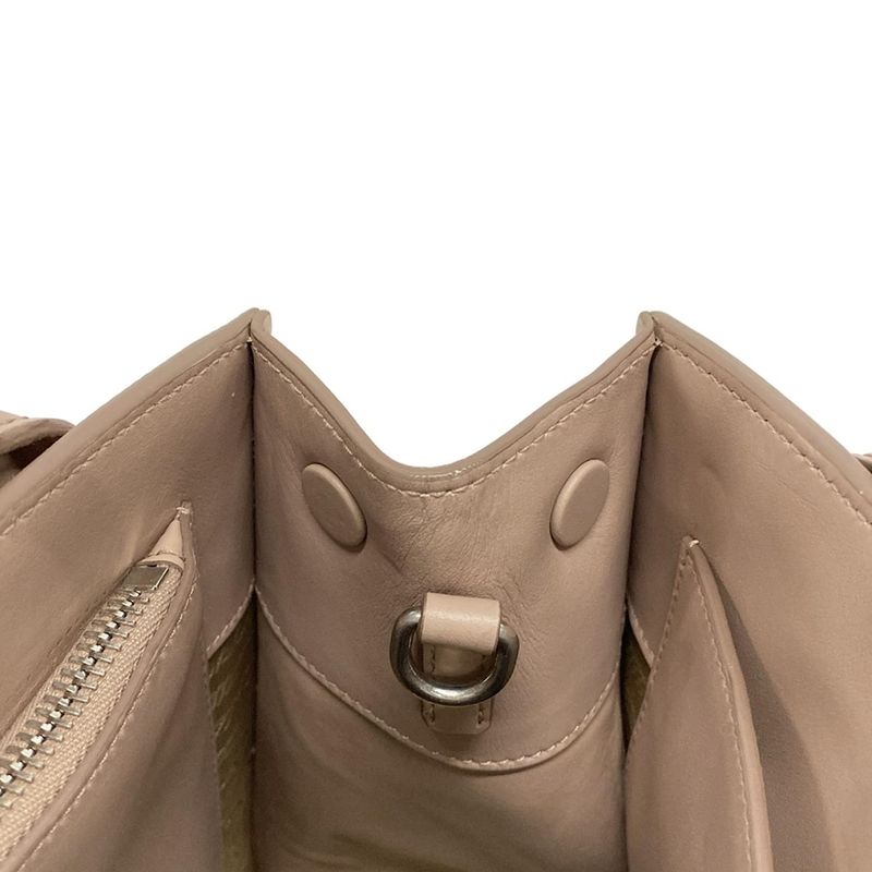 Prada Monochrome Tote Bag Pink Beige Robot Leather