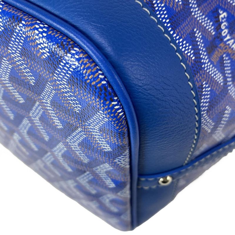 Goyard Shoulder Bag Petit Flo Blue Leather