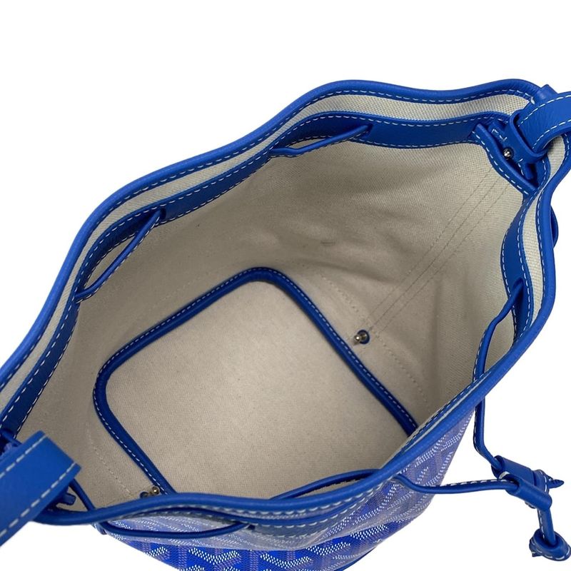 Goyard Shoulder Bag Petit Flo Blue Leather