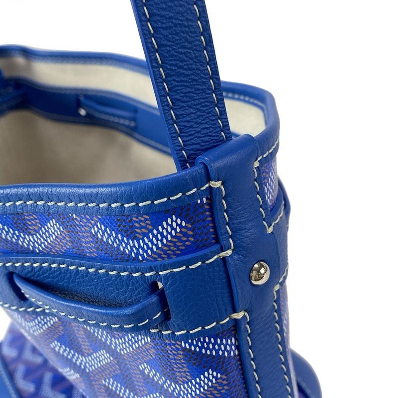 Goyard Shoulder Bag Petit Flo Blue Leather
