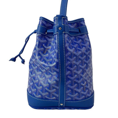 Goyard Shoulder Bag Petit Flo Blue Leather