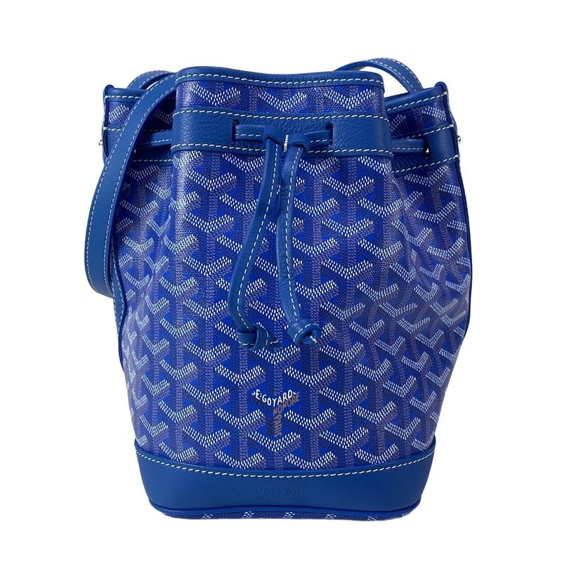 Goyard Shoulder Bag Petit Flo Blue Leather