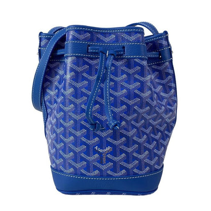 Goyard Shoulder Bag Petit Flo Blue Leather