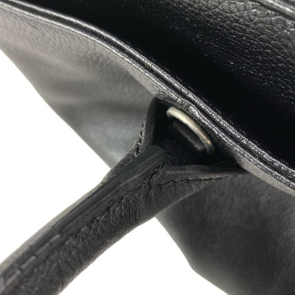 Chanel Executive Line Tote Bag Black Silver Hardware Leather