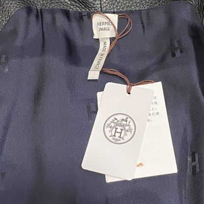 Tagged Hermes Women's Deerskin Leather Dress 34