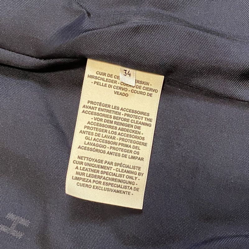 Tagged Hermes Women's Deerskin Leather Dress 34