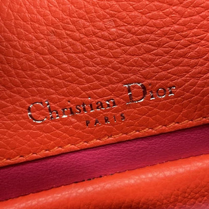DIOR Christian Dior Handbag Dior Bar Pink And Orange Leather